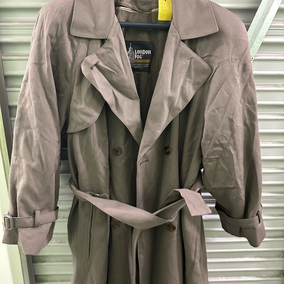 London Fog Men's Trench Coat - Dark Brown size 14 removable lining - Picture 5 of 15